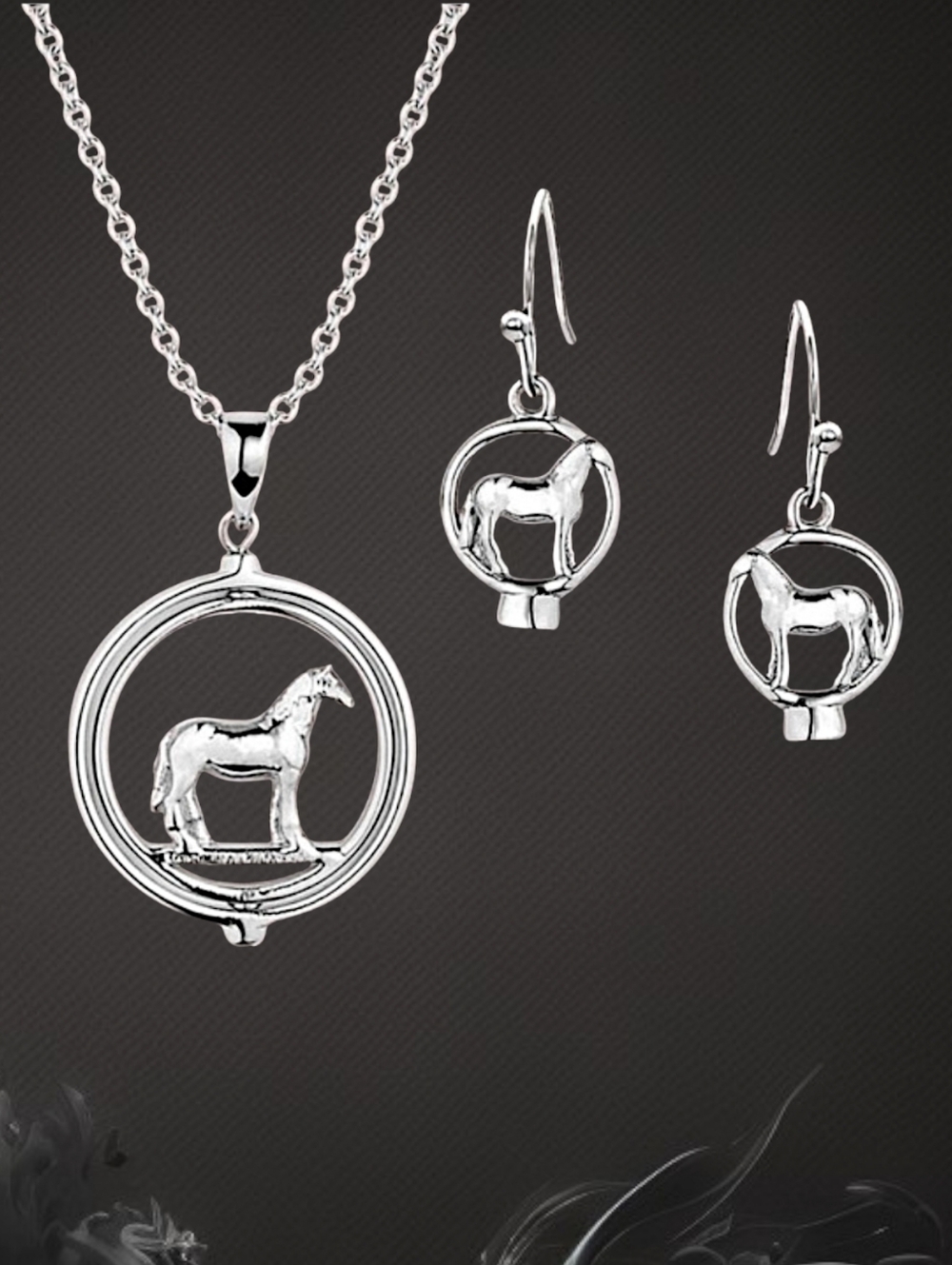 Montana Silversmiths Horses Of The‎ World AQHA Jewelry Set Retail $130 ~ NEW